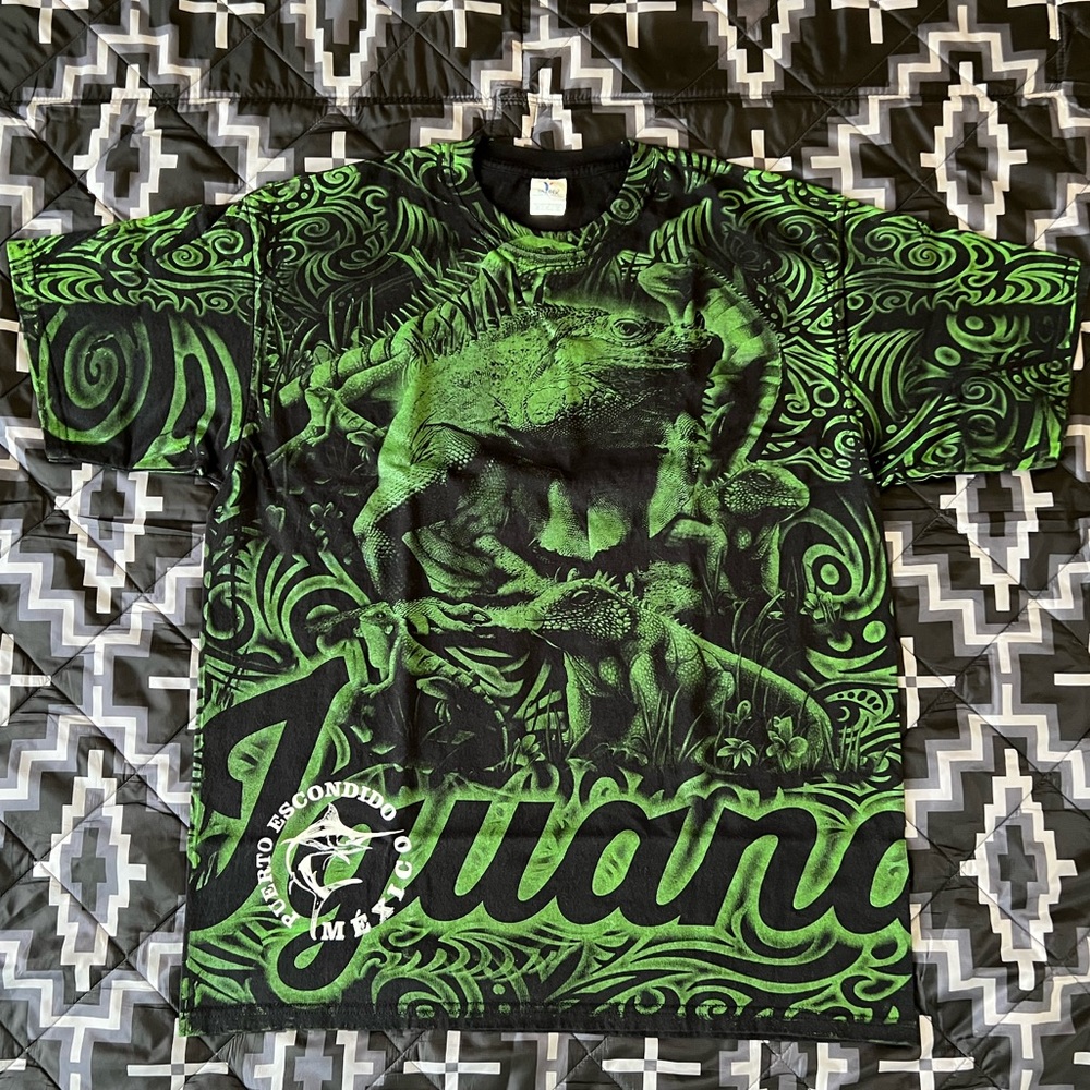 Puerto Escondido Iguana All Over Print shirt